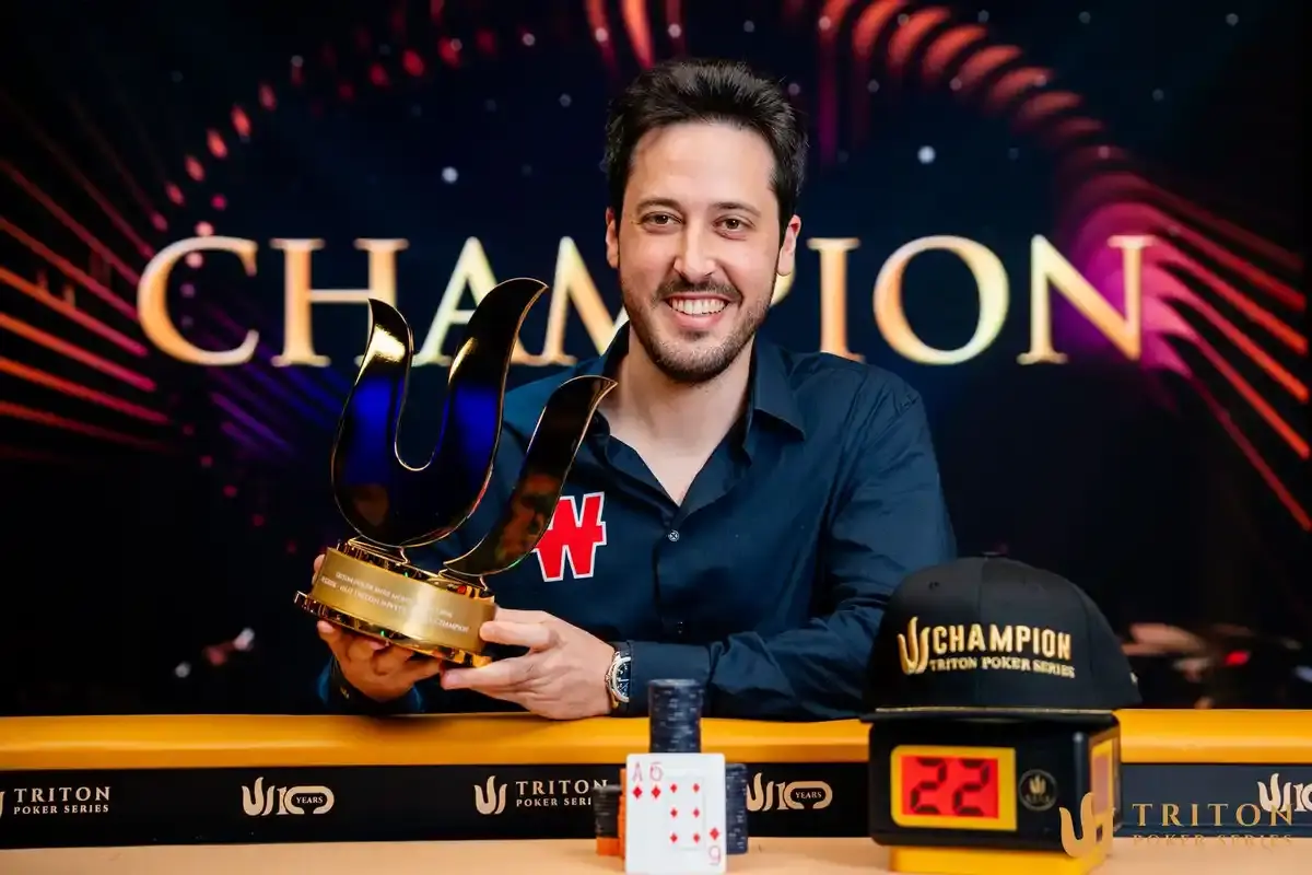 Players at the final table of the Triton Poker Super High Roller Series in Montenegro.