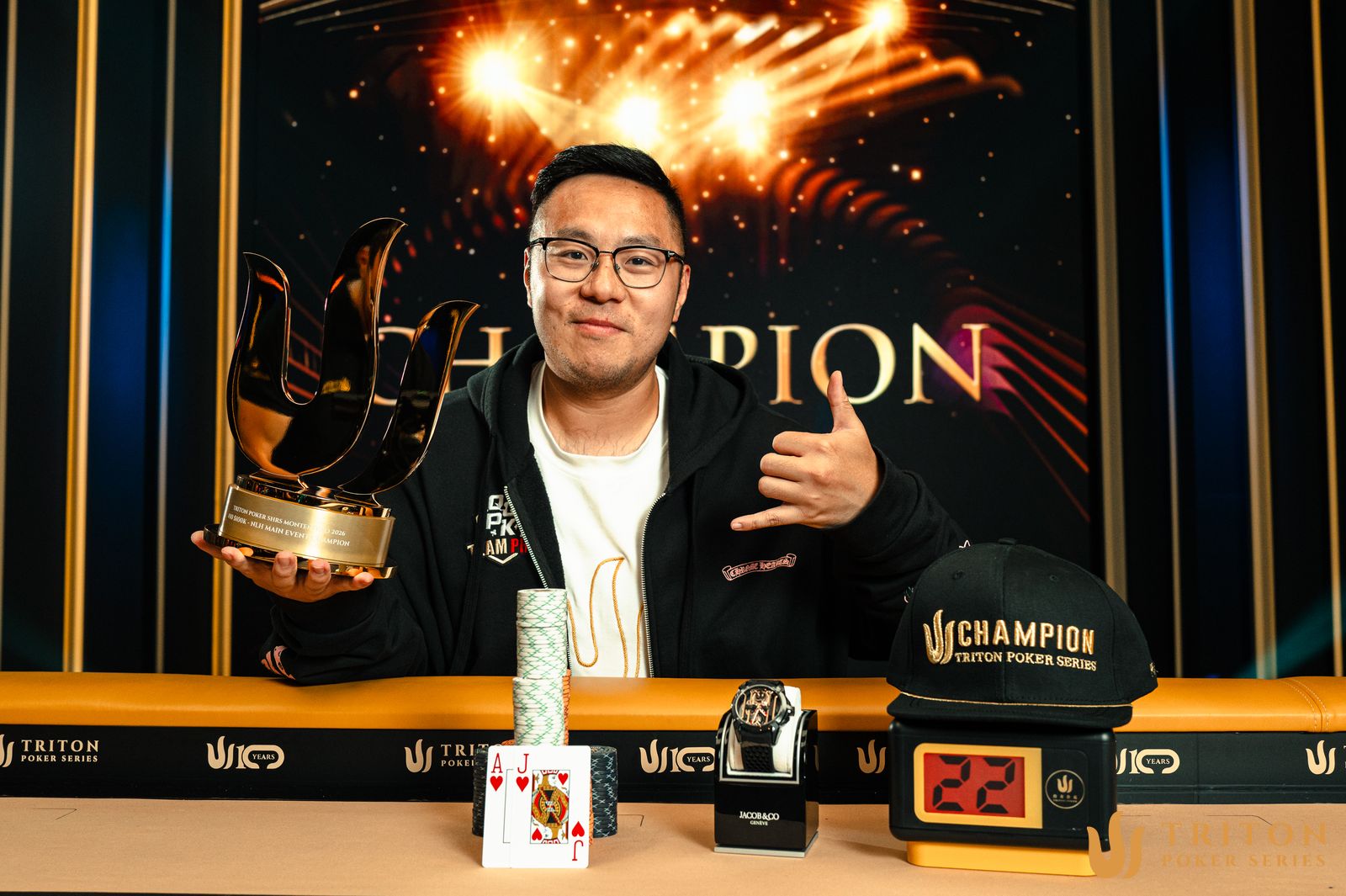 Players at the final table of the Triton Super High Roller Series Montenegro poker tournament.