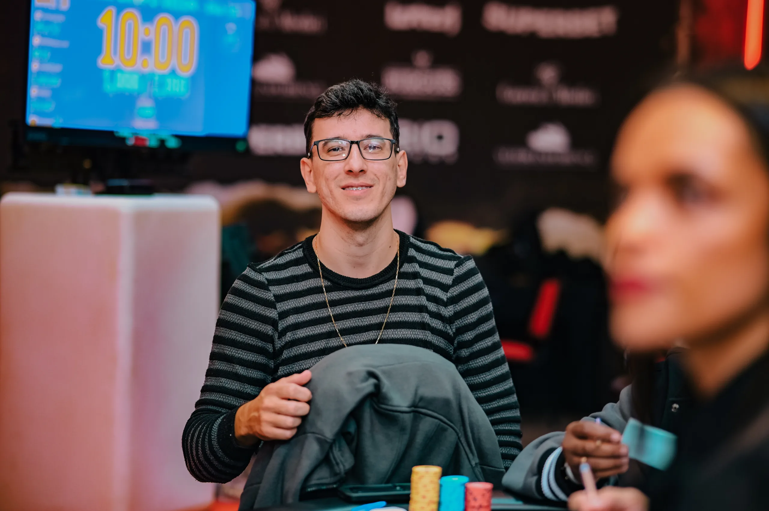 Poker players in action during the JPT Super High Roller Grupo Vetor tournament.