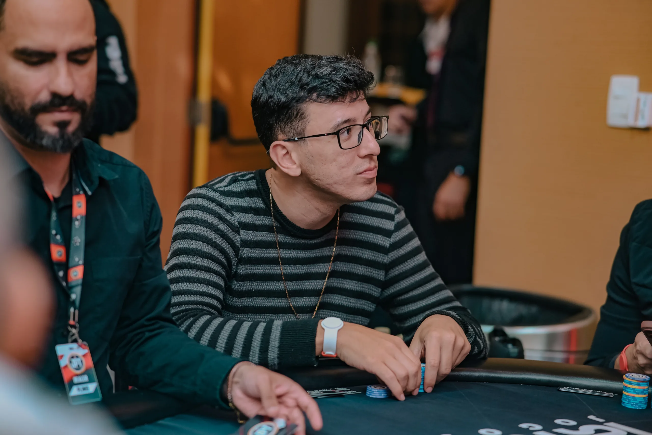 Daniel Noronha at a poker table during a JPT event, looking focused and confident.