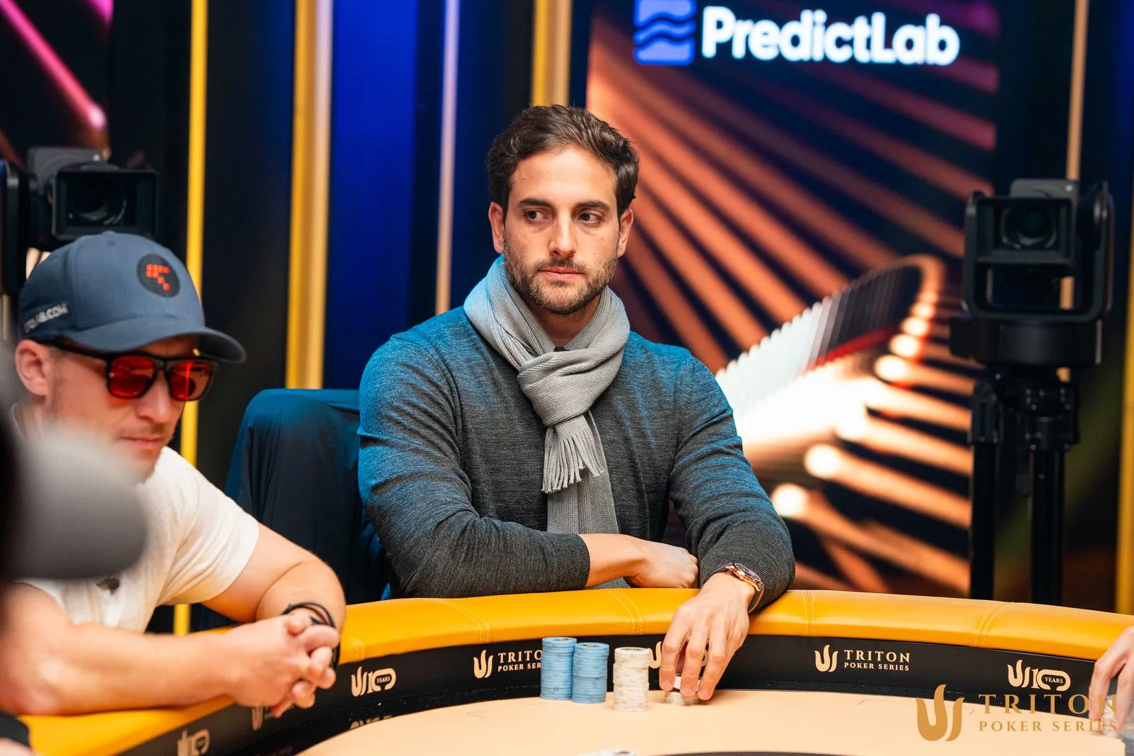 João Simão at a high-stakes poker table during the Triton Series Montenegro