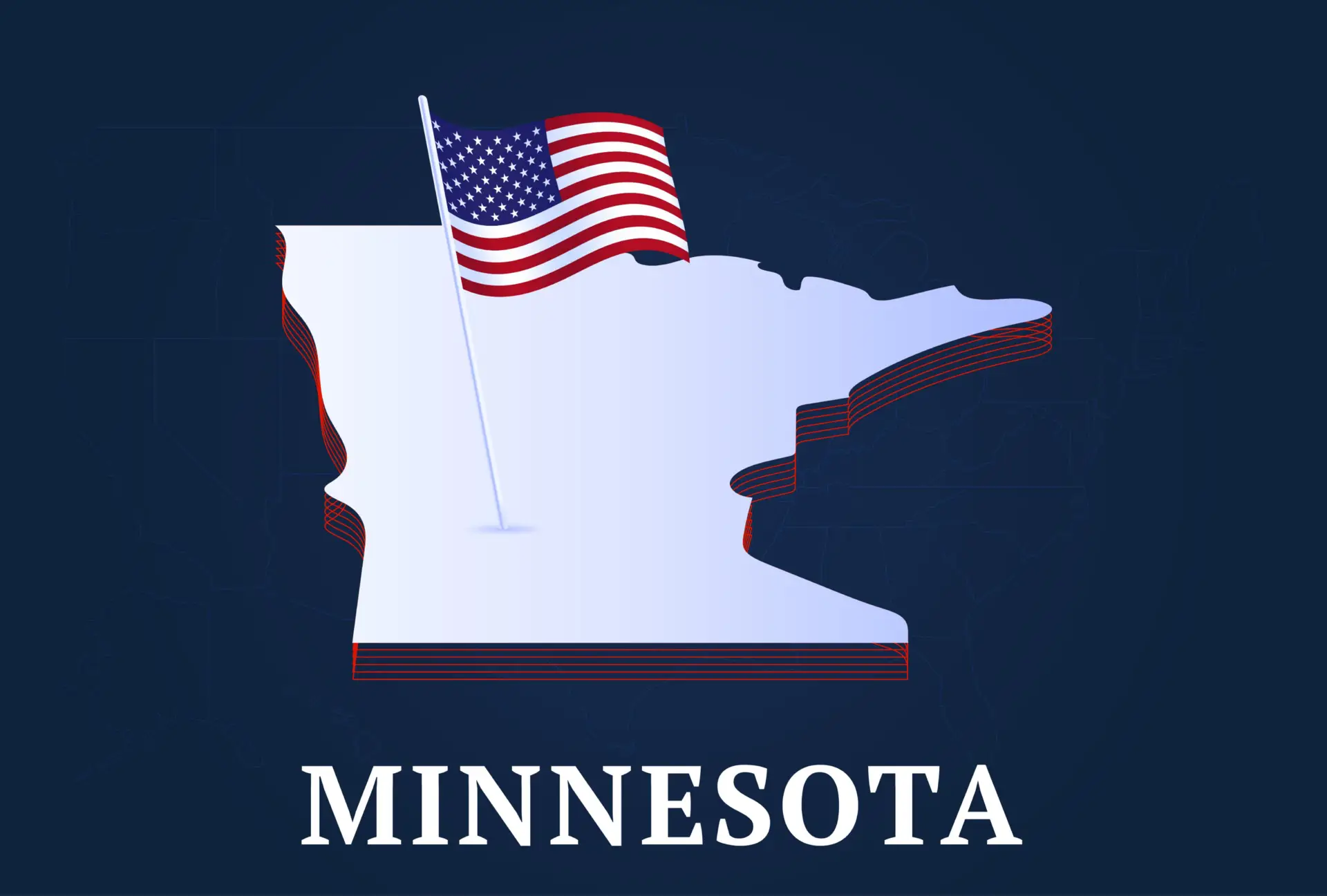 The Minnesota State Capitol building with subtle digital currency symbols overlaid, representing the state's new crypto laws.
