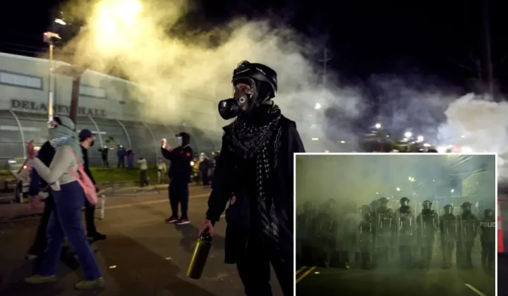 Protesters Clash with Police at Newark Immigration Facility
