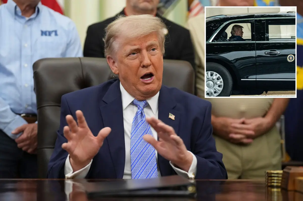 President Donald Trump during a visit to Walter Reed National Military Medical Center.