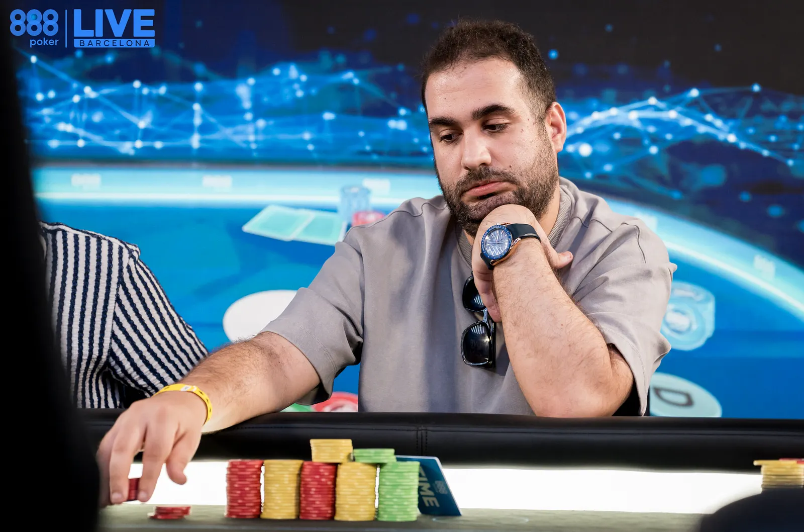 Players at the final table of the 888poker Live Barcelona Main Event