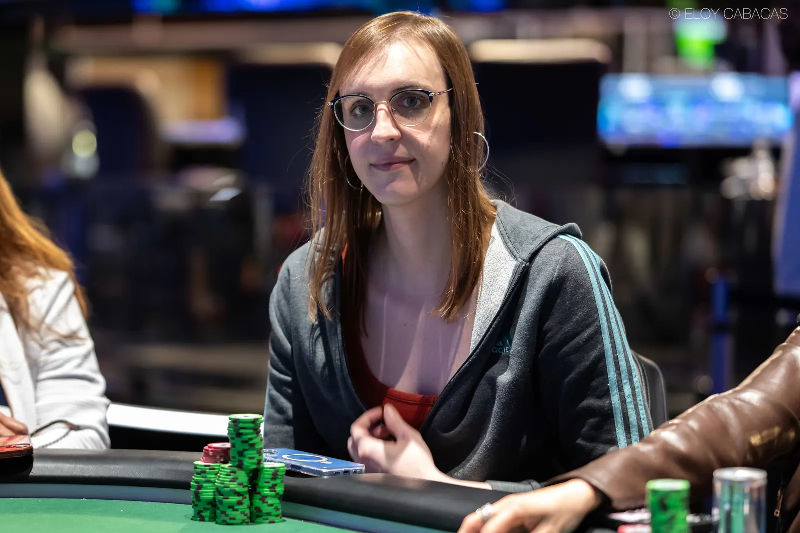 Poker player Aubrey Williams at the WSOP Ladies Championship table.