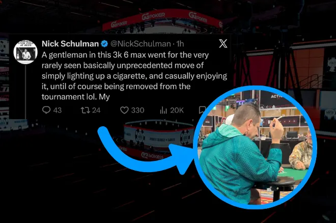 WSOP Player Ejected for Smoking and Chip Tampering