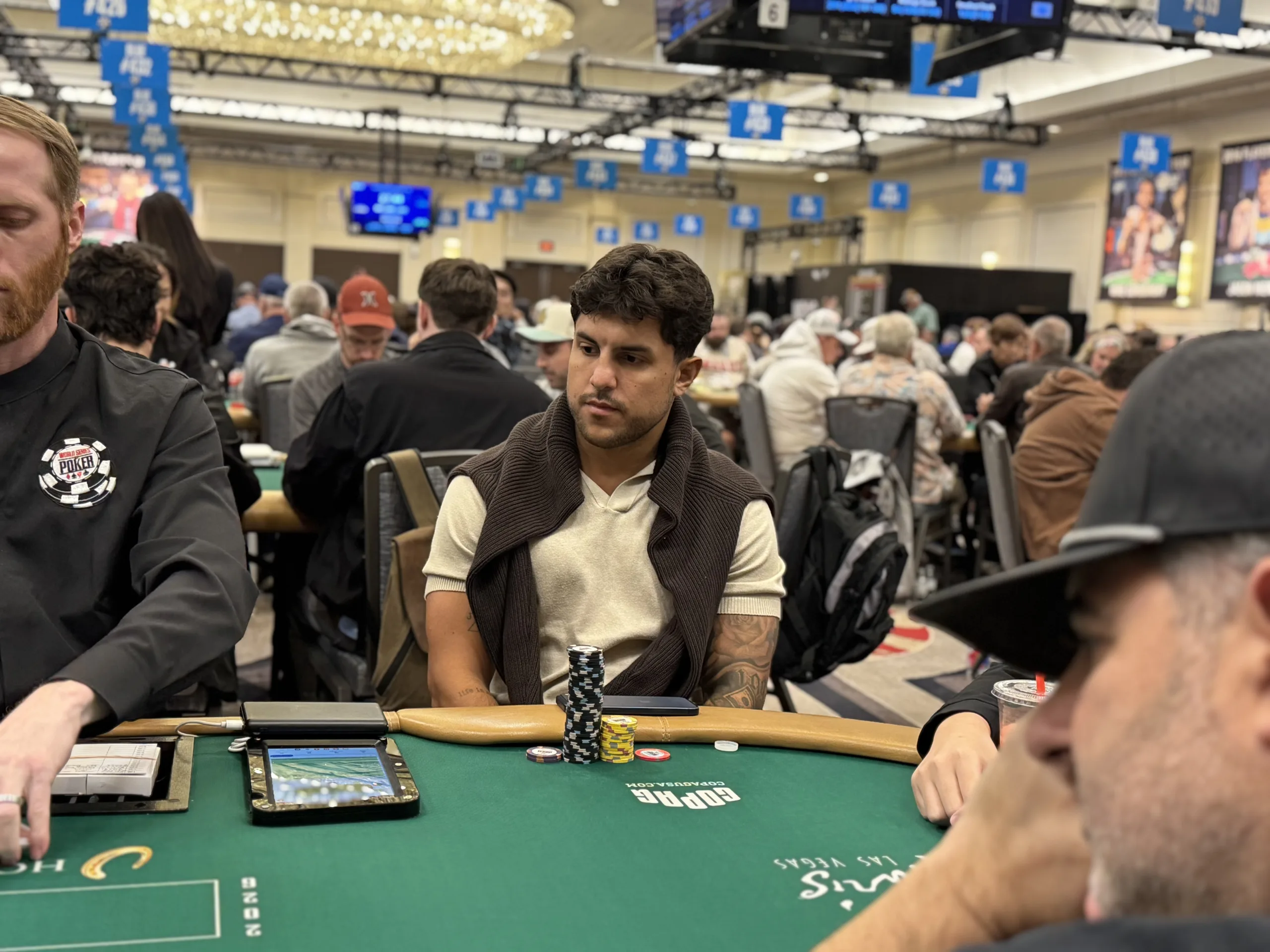 Poker players at the World Series of Poker during the US$1,500 Monster Stack event.