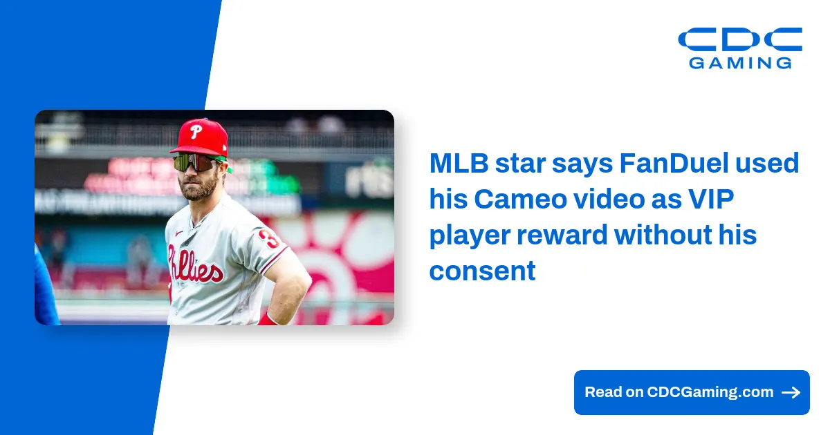 MLB Star Bryce Harper Denies Consent for FanDuel Video Use in VIP Reward