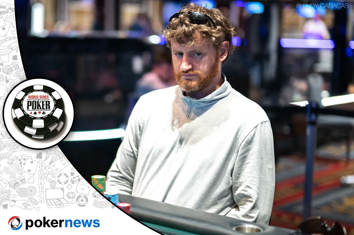 Poker players engaged in a hand at the World Series of Poker tournament.