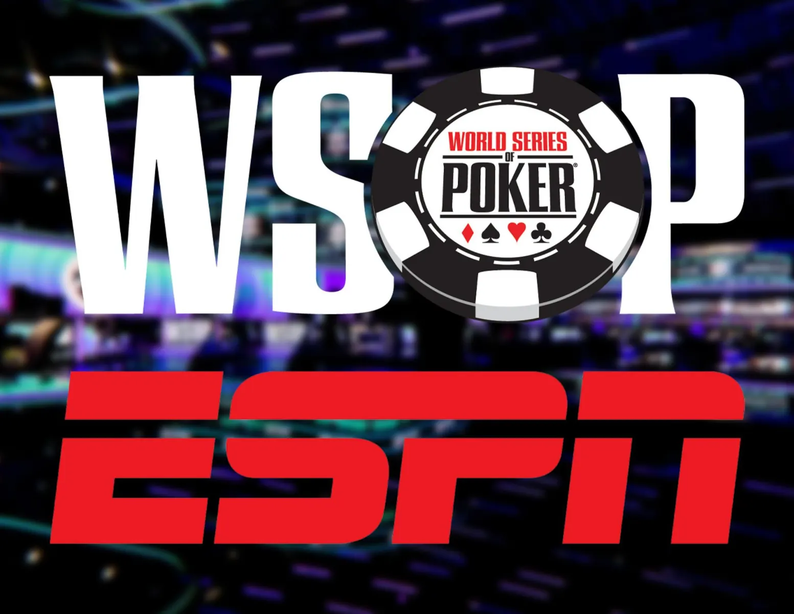 A wide shot of a poker table during the 2026 WSOP Main Event, with broadcast equipment visible in the background.