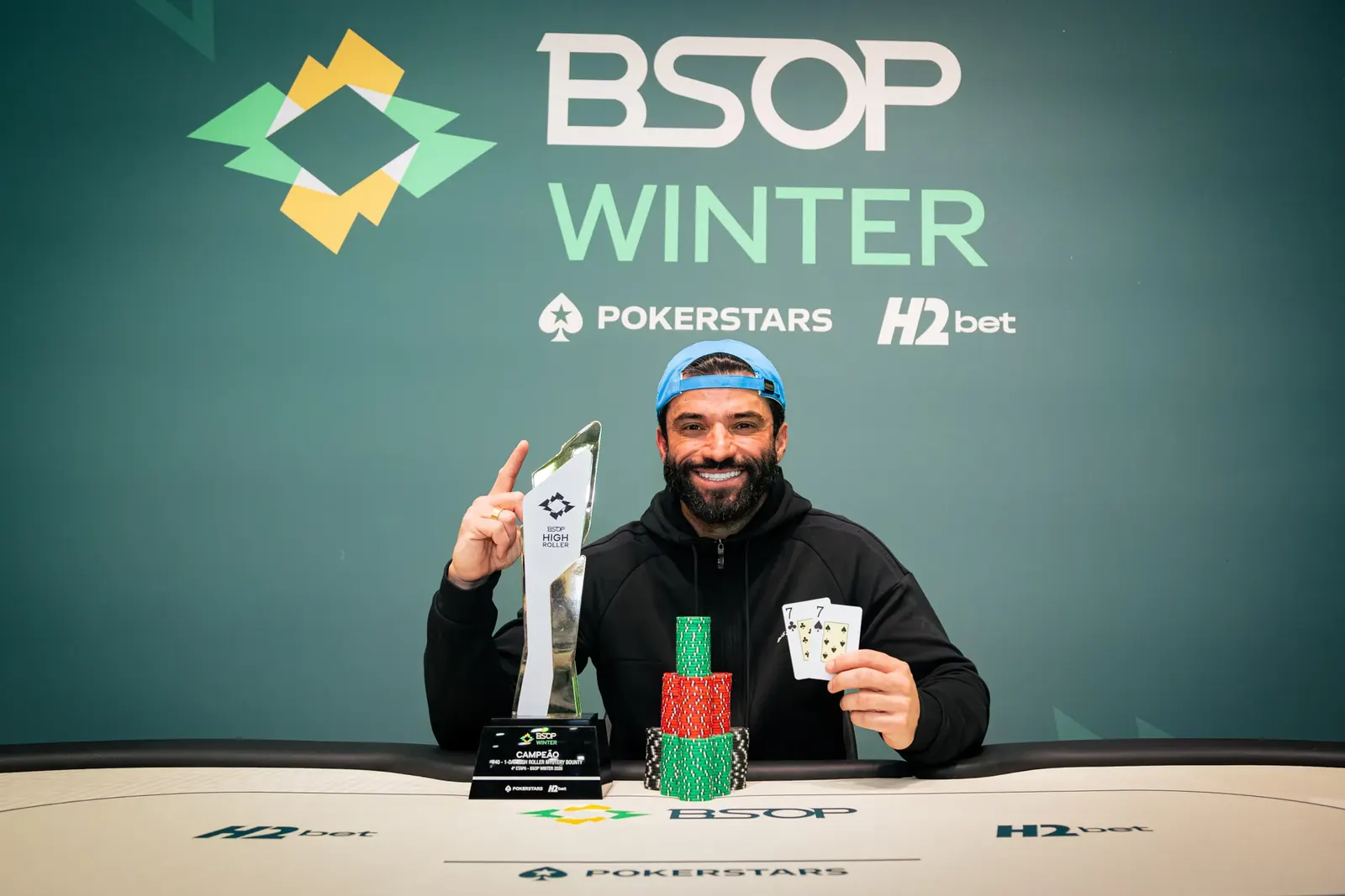 Lucas Scafini winner of BSOP Winter High Roller Mystery Bounty with R$275,000 prize
