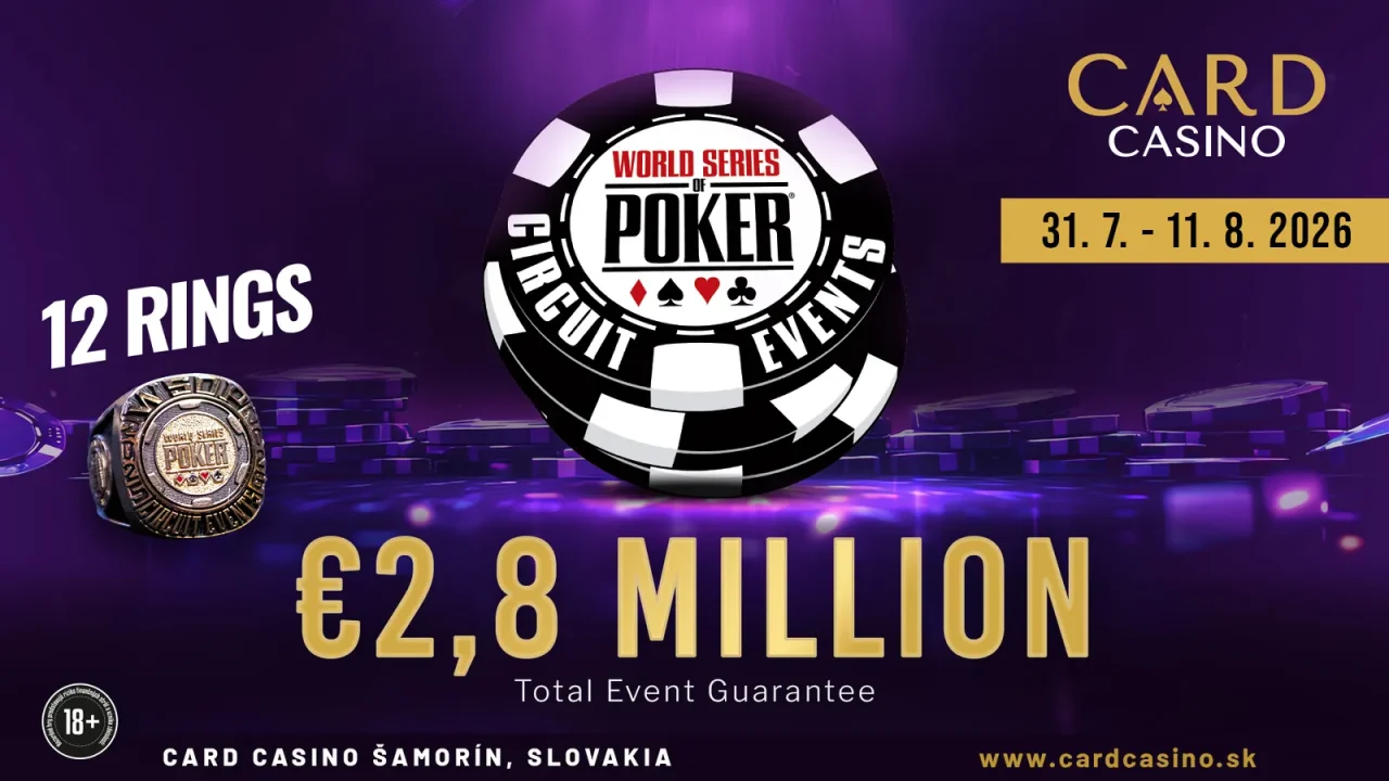 WSOP International Circuit Returns to Slovakia with €2.8 Million Guaranteed Prize Pool
