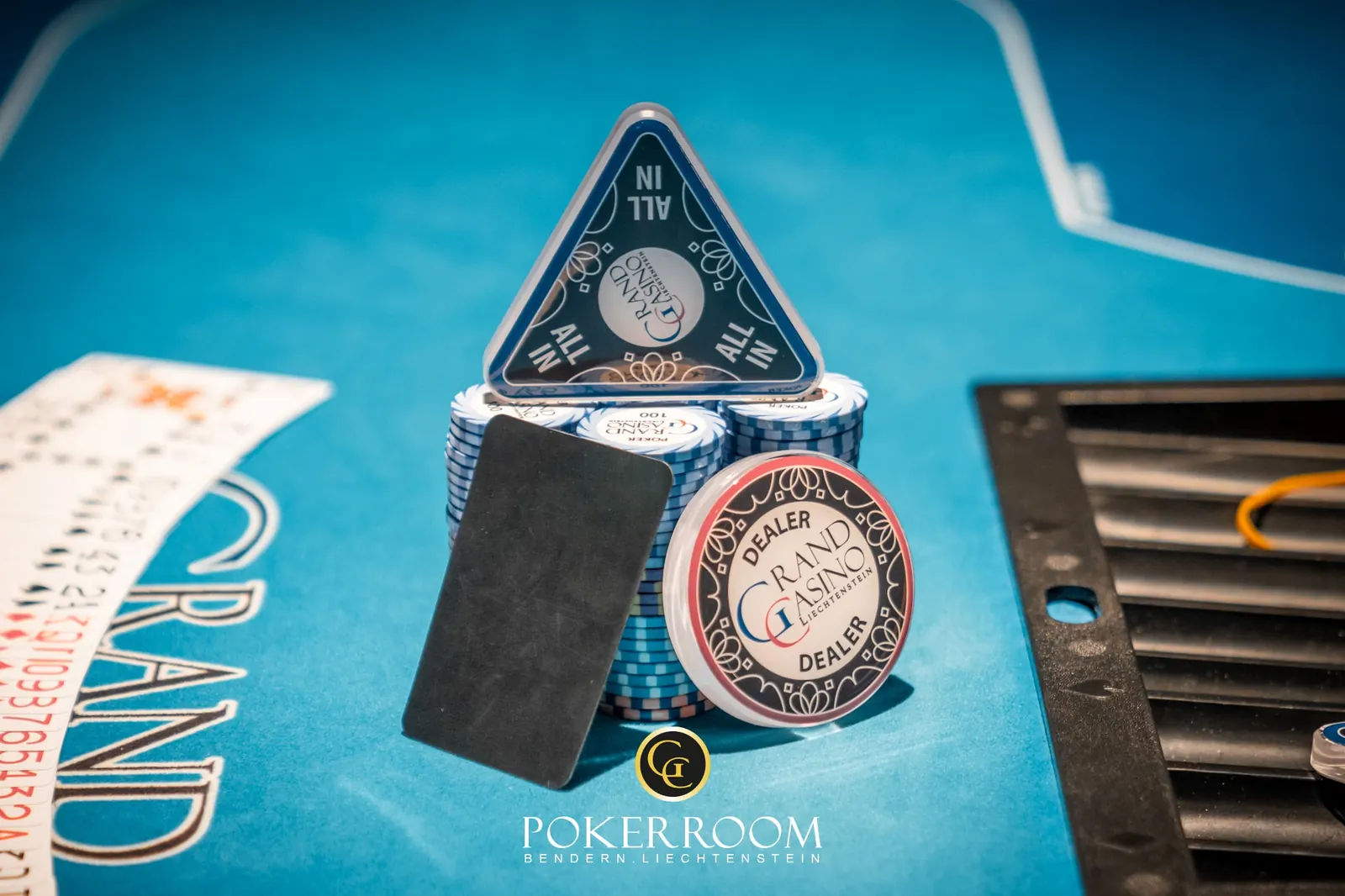 Grand Casino Liechtenstein Bigstack Freezeout poker tournament table