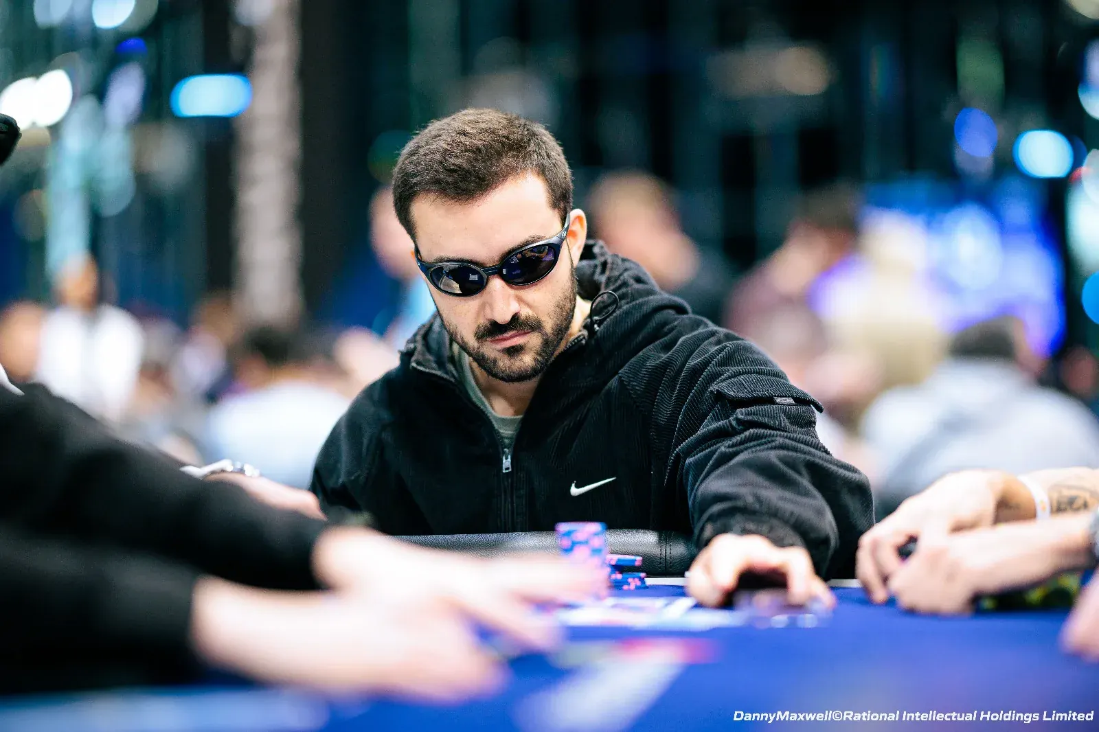 Matheus Machado competing at the WSOP Online GGMillion$ final table with a large chip stack