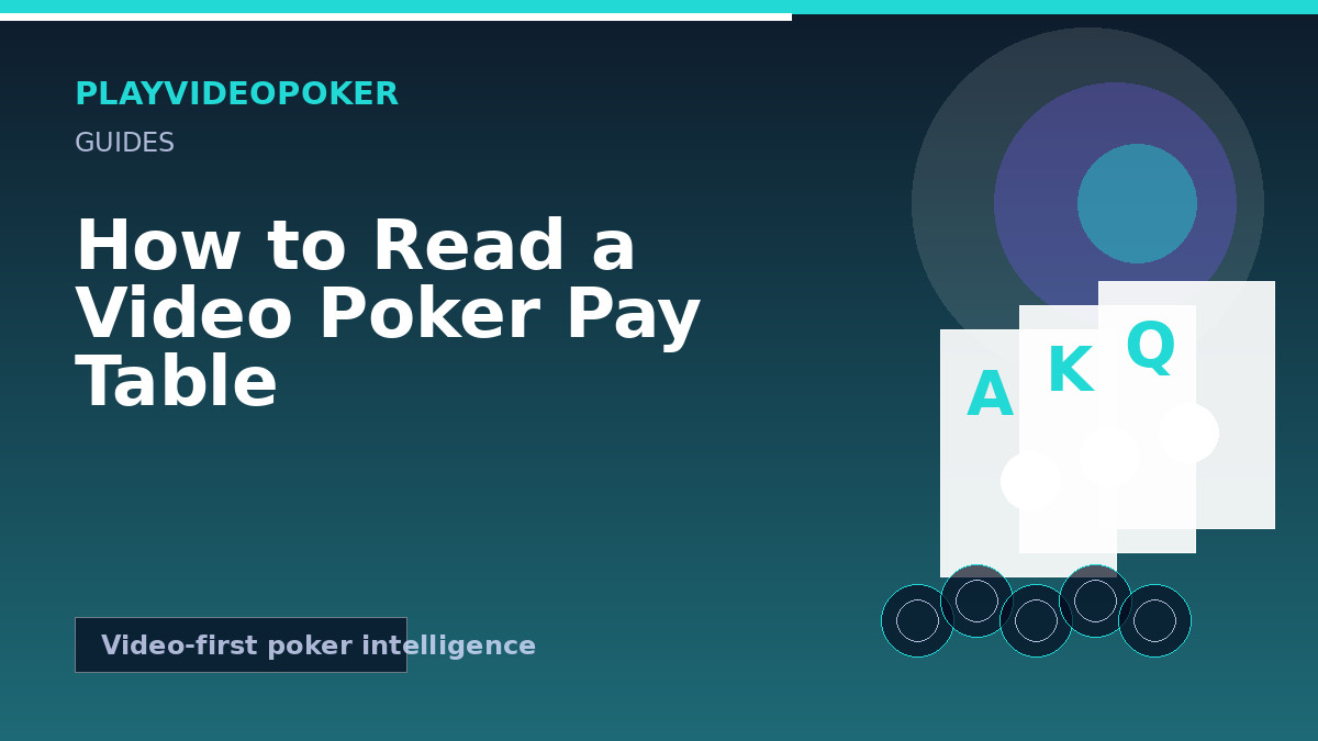How to Read a Video Poker Pay Table