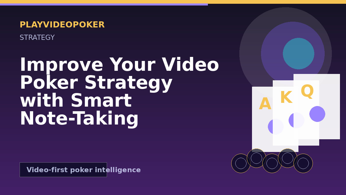 Improve Your Video Poker Strategy with Smart Note-Taking
