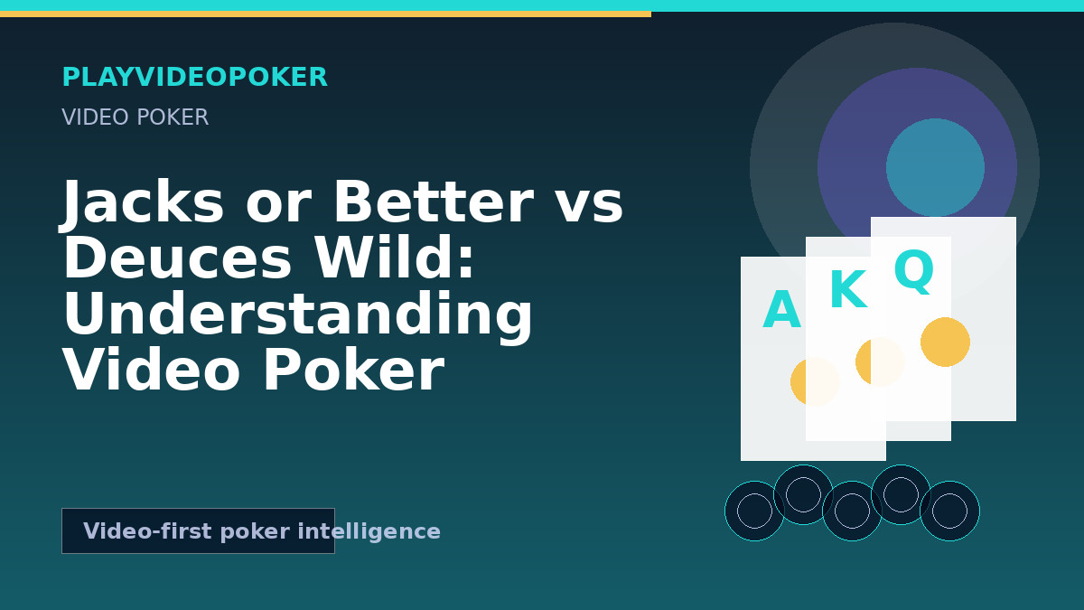 Jacks or Better vs Deuces Wild: Understanding Video Poker Strategy Differences