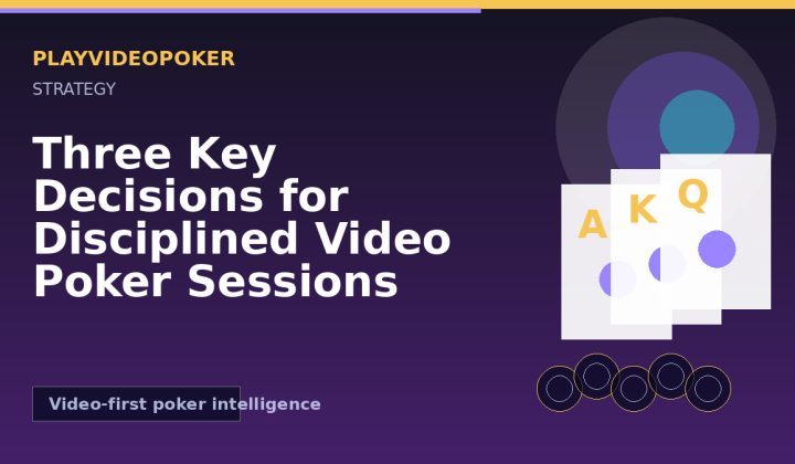 Three Key Decisions for Disciplined Video Poker Sessions