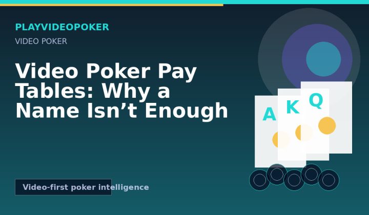 Video Poker Pay Tables: Why a Name Isn’t Enough